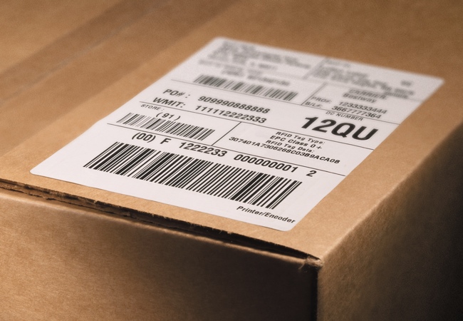 shipping label for box
