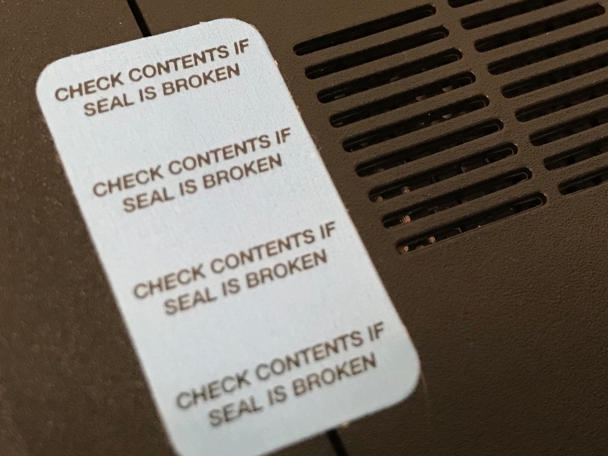 Tamper Evident Labels with Seal