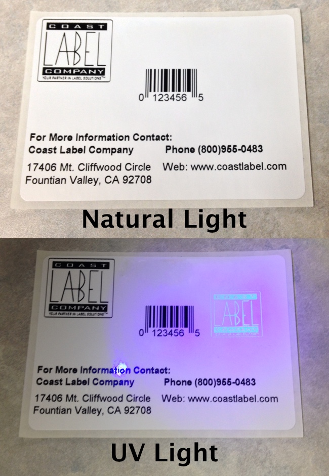 UV Security Label Inks On Custom Tamper Proof Sticker