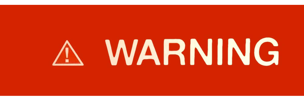 Red Warning Sticker