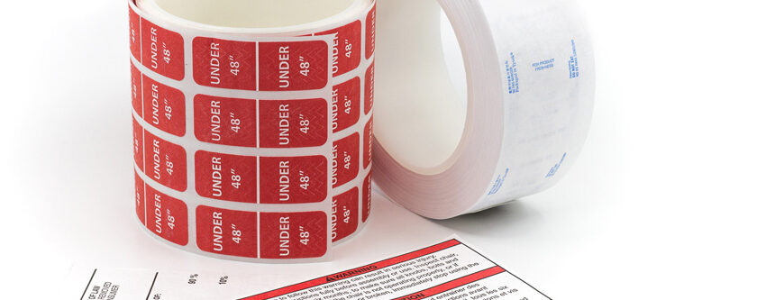 Red Tyvek Labels