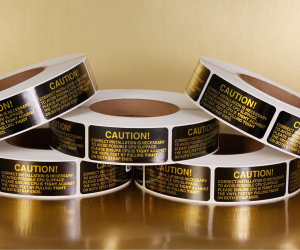 Black and Gold Custom Inventory Management Labels