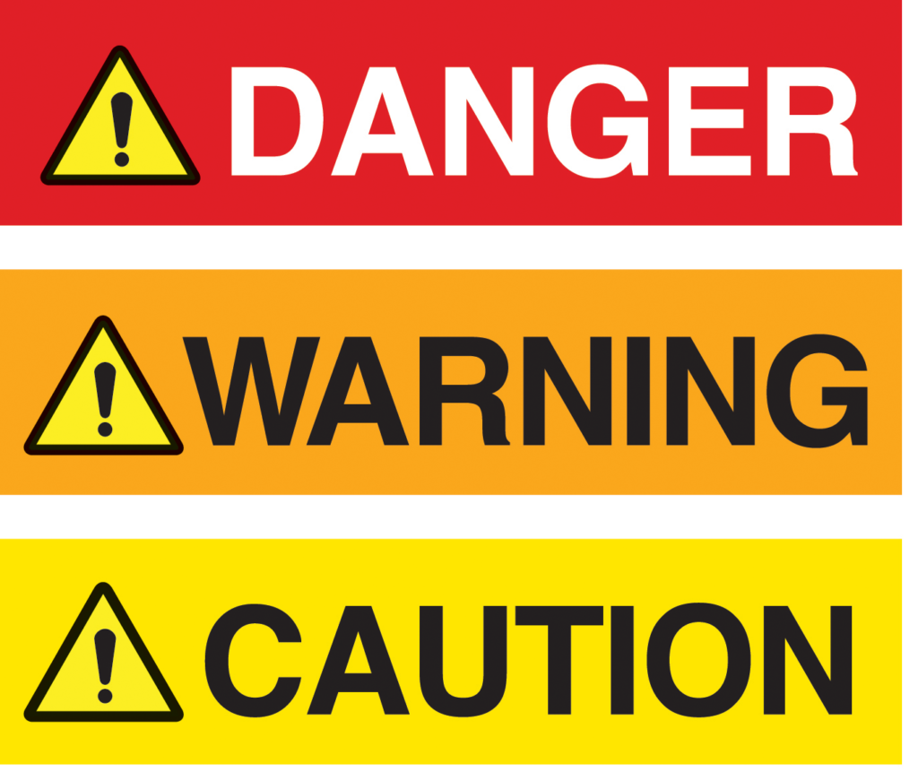 Danger Warning Caution Labels