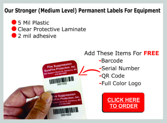 Permanent Labels For Equipment