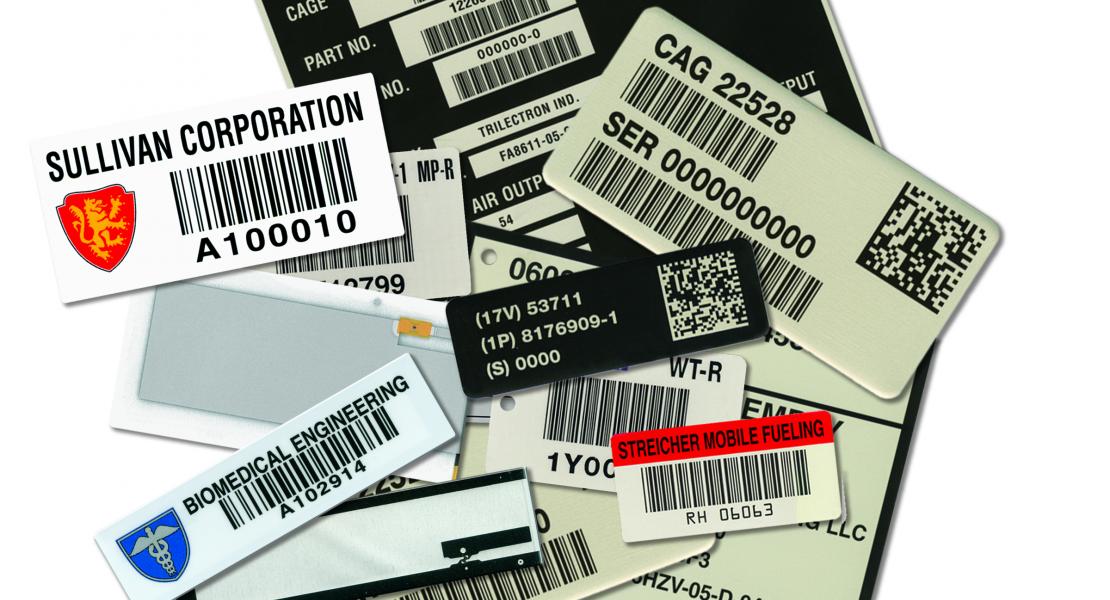 Pile of Custom Equipment Labels