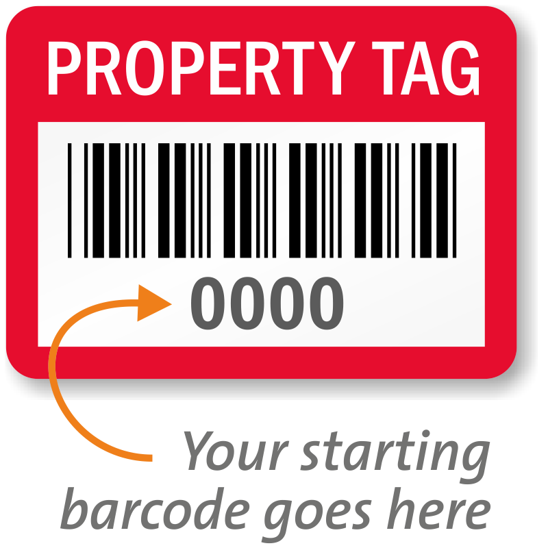 Property Tag With Barcode