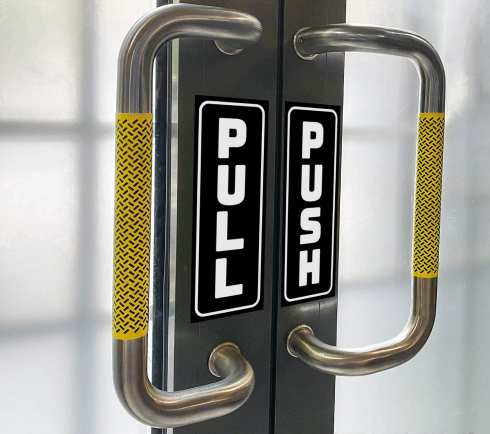 Door Labels That Say Push
