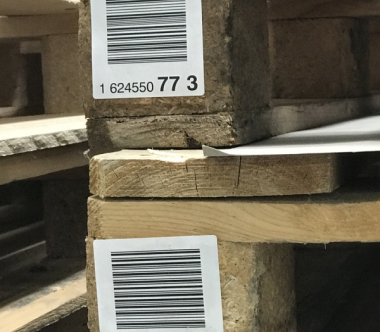 Barcode Labels On Wood